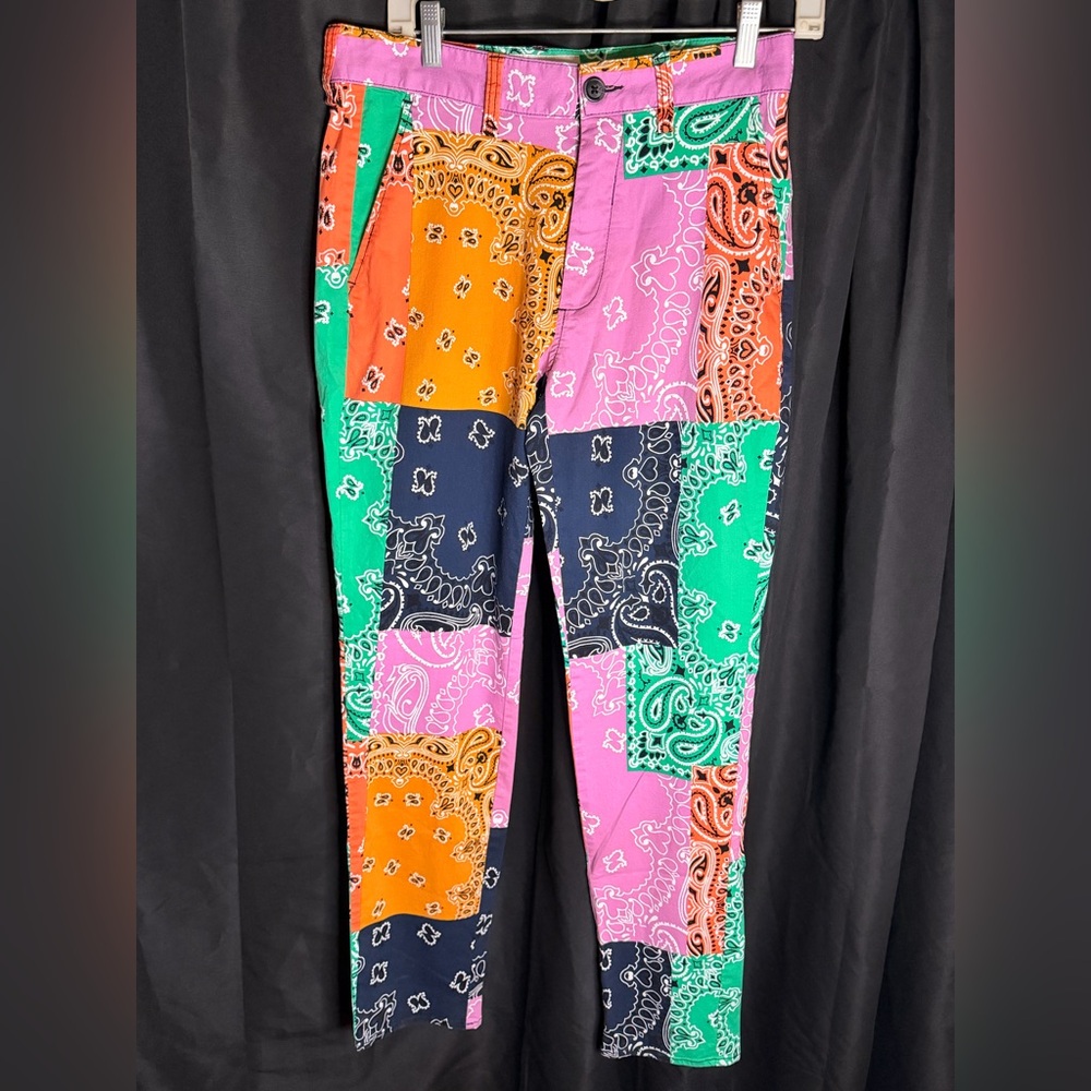 Sun + Stone Multicolor Patchwork Pants - image 3
